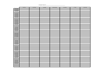 Document preview: Weekly Schedule Template - Big Table