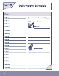 Document preview: Daily/Hourly Schedule Template