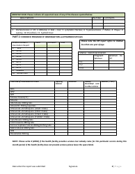 Health Facility Routine Monthly Report Template, Page 2