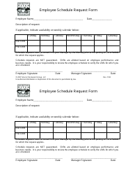 Document preview: Employee Schedule Request Form - Mackenzie River Pizza