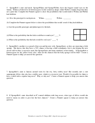 Bikini Bottom Genetics 2 Worksheet With Answers - T. Trimpe, Page 2