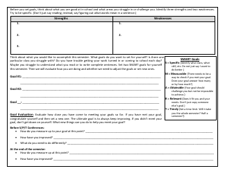 Goal-Setting and Tracking Sheet Template, Page 2