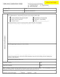 Document preview: Employee Conference Form - With Note