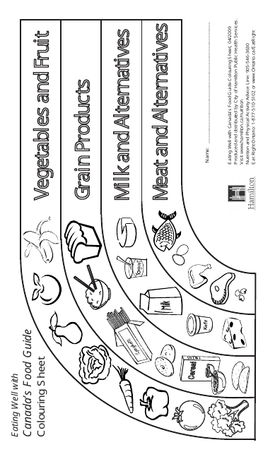 Canada's Food Guide Coloring Sheet - Canada