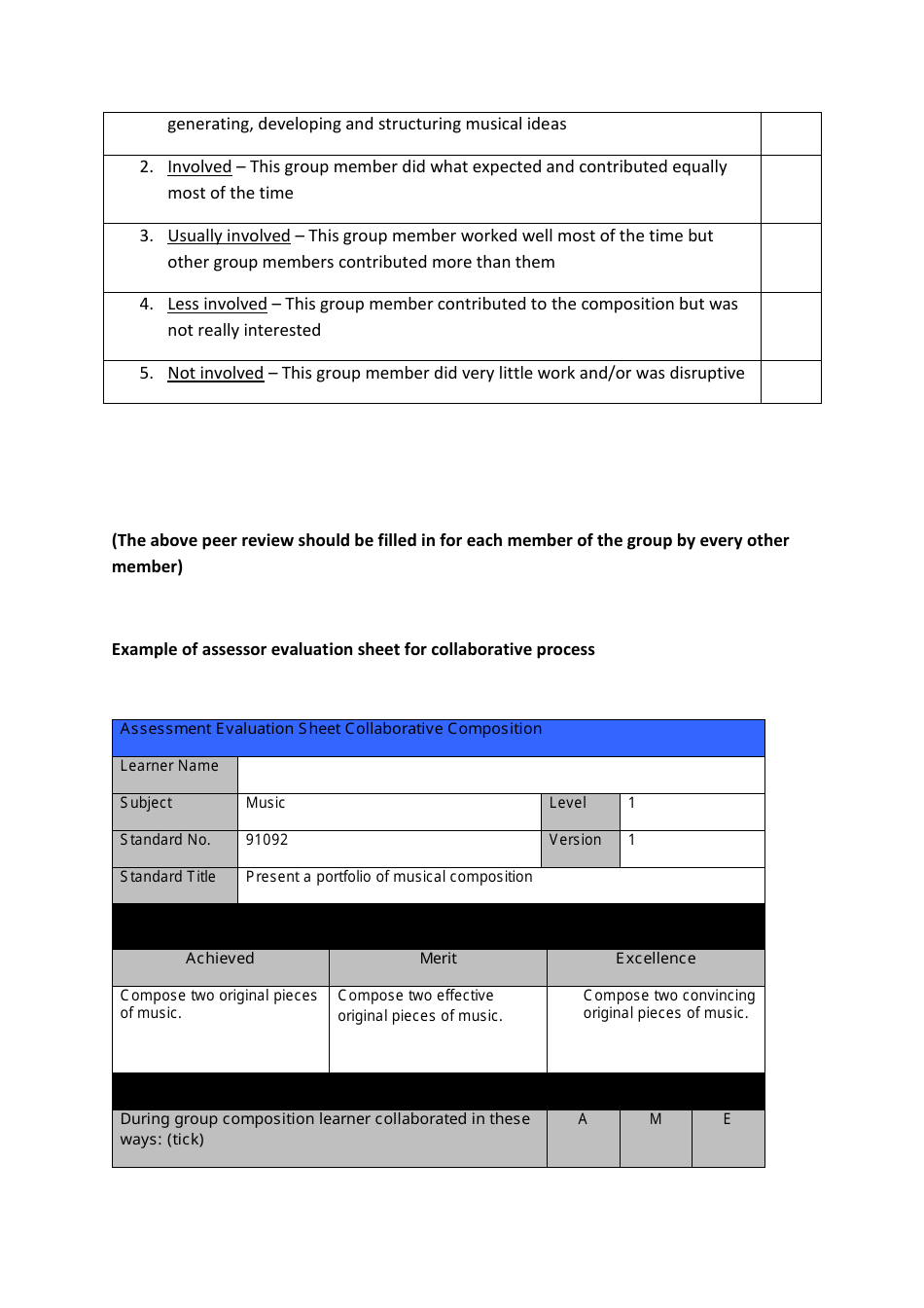 Collaborative Process Evaluation Form, Page 2