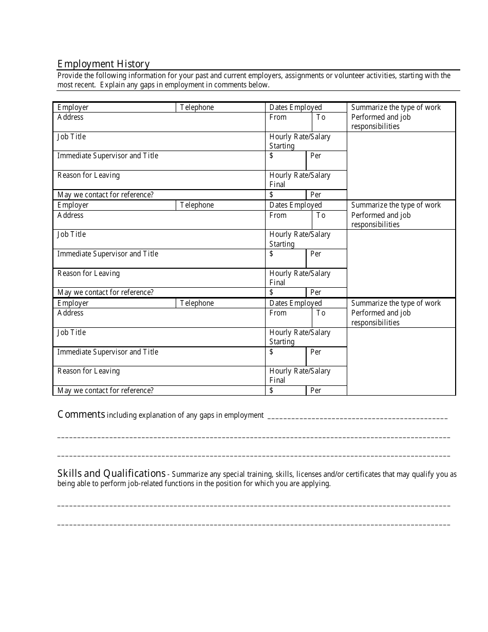 Employment Application Form - City of La Junta, Colorado, Page 2