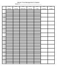 &quot;Master Weekly Schedule Template&quot;