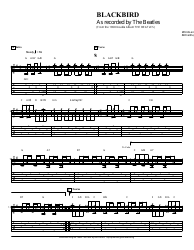 The Beatles - Blackbird Guitar Sheet Music