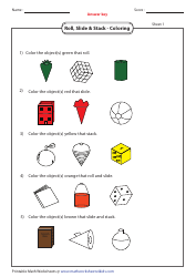 Roll, Slide &amp; Stack - Coloring Worksheet With Answers, Page 2