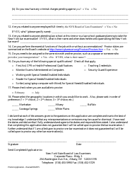 Proctor Application Form - New York, Page 2