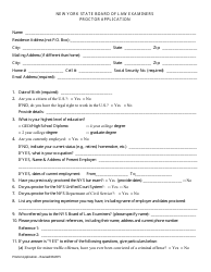 Document preview: Proctor Application Form - New York