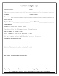 Dental Office Incident Report Form, Supervisor&#039;s Investigation Report Form, Page 2