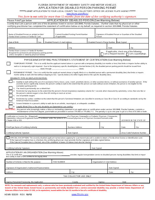 form-hsmv-83039-download-printable-pdf-application-for-disabled-person