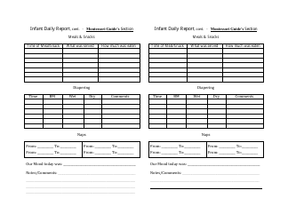 Infant Daily Report Template - Healthy Beginnings Montessori House, Page 2