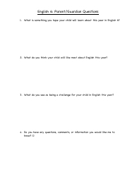 Reading Log Contract Template - English 6, Page 2