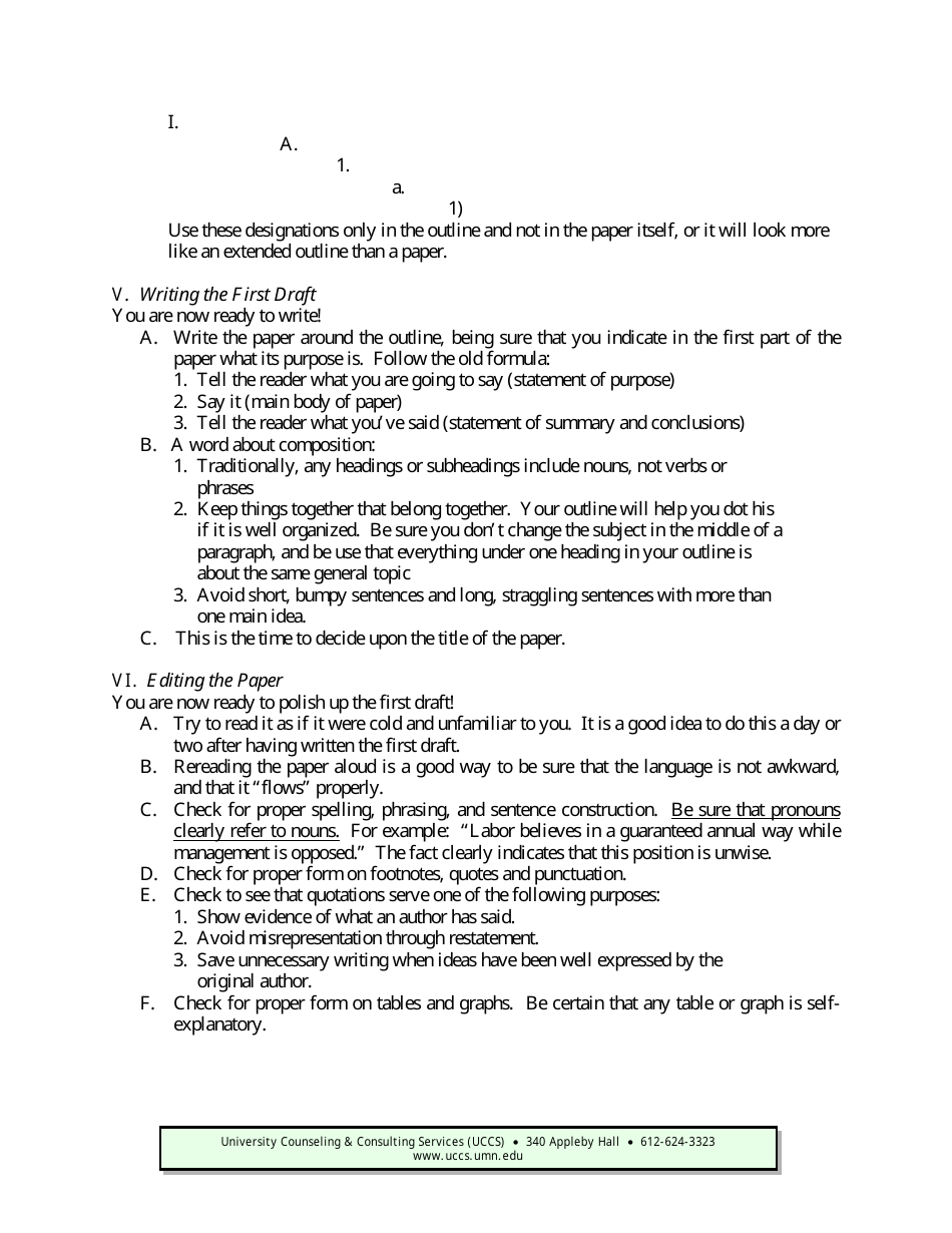 procedure for writing a term paper