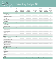 Wedding Budget Spreadsheet Template - the Nw Wedding Directory, Page 2