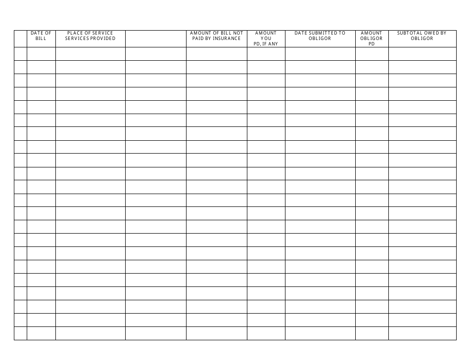 Spreadsheet Template for Medical Expenses Download Printable PDF ...