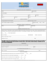 &quot;Volunteer Application Form - Broward County Library&quot; - Broward County, Florida