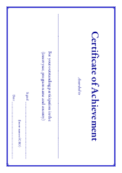 &quot;Certificate of Achievement Template&quot;, Page 2