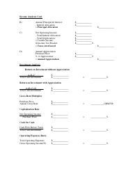 Residential Investment Property Worksheet Template - Howard Perry and Walston Real Estate School, Page 2