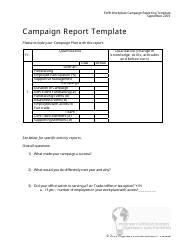 &quot;Workplace Campaign Reporting Template - Engineers Without Borders&quot;