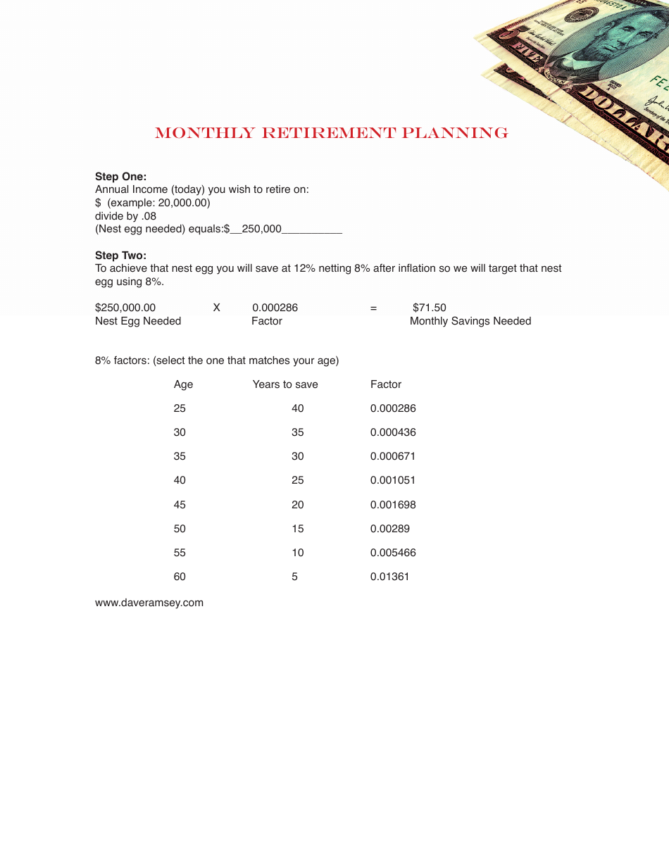 Savings Breakdown Spreadsheet, Page 3
