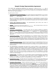Document preview: Sample Foreign Representation Agreement Template - Maryland