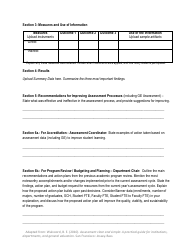 Annual Program Assessment Report (Apar) Template - Jossey-Bass, Page 2