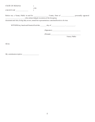 State Form 51492 (IH-12) Indiana Inheritance Tax Return for a Non-resident Decedent - Indiana, Page 2