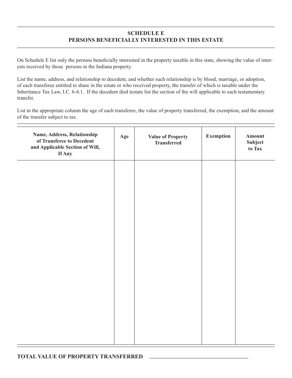 State Form 51492 (IH-12) Indiana Inheritance Tax Return for a Non-resident Decedent - Indiana, Page 7