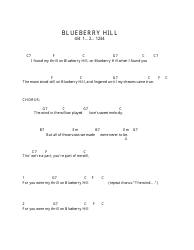 Blueberry Hill Ukulele Chord Chart, Page 2