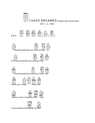 &quot;Rodgers and Hammerstein - I Have Dreamed Ukulele Chord Chart&quot;