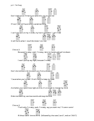 Keith Carradine - I&#039;m Easy Ukulele Chord Chart, Page 2