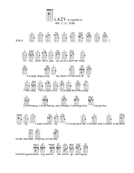 Irving Berlin - Lazy Ukulele Chord Chart