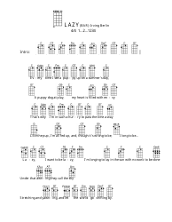 Irving Berlin - Lazy (Bar) Ukulele Chord Chart