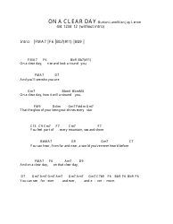 Burton Lane/Alan Jay Lerner - on a Clear Day Ukulele Chord Chart, Page 2