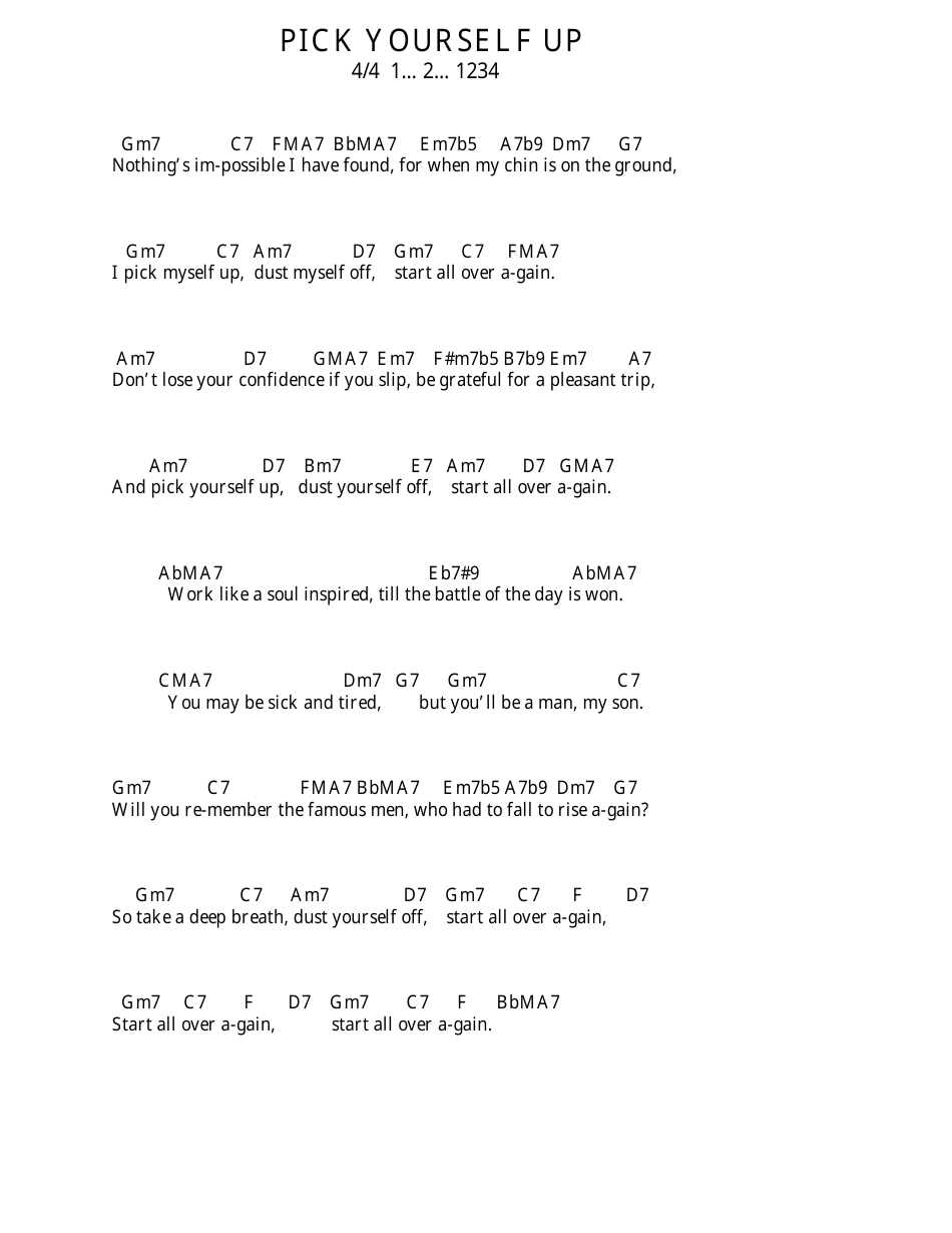 Please Be Kind Ukulele Chord Chart, Page 3