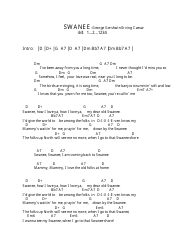 George Gershwin/Irving Caesar - Swanee Ukulele Chord Chart, Page 3