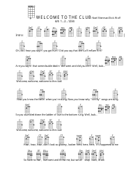 Document preview: Noel Sherman/Dick Wolf - Welcome to the Club Ukulele Chord Chart