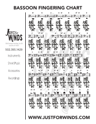 Document preview: Bassoon Fingering Chart - Just for Winds