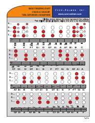 Document preview: 3/4 Valve Bb Tuba, Euphonium & Sousaphone Basic Fingering Chart