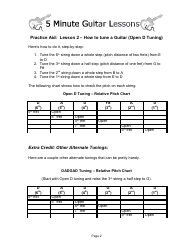 Lesson 2 - How to Tune a Guitar (Open D Tuning) - 5-minute Guitar Lessons, Page 2