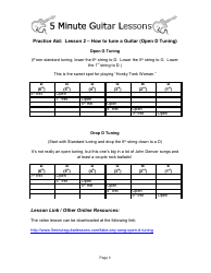 Lesson 2 - How to Tune a Guitar (Open D Tuning) - 5-minute Guitar Lessons, Page 3