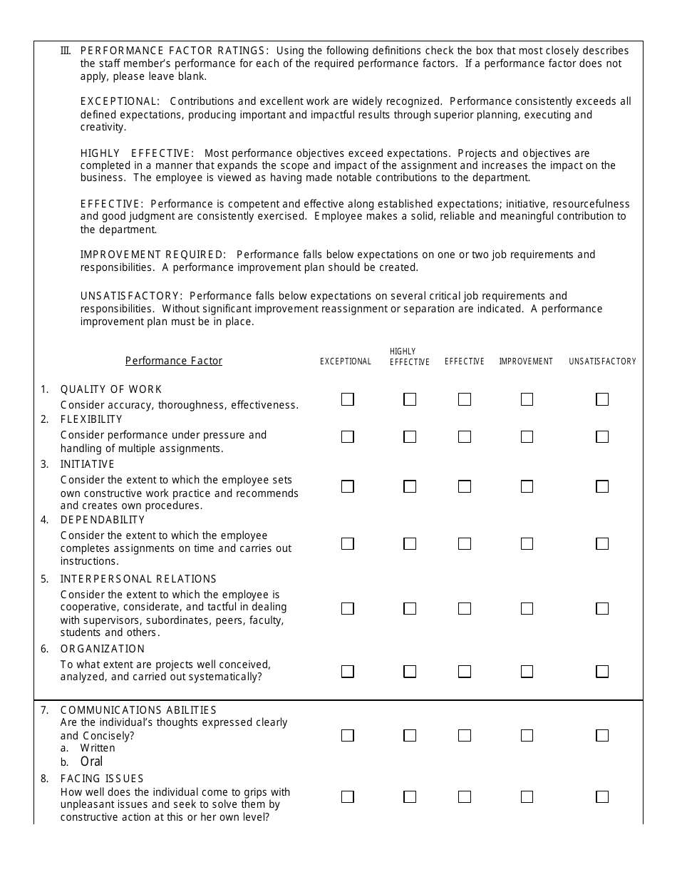 Staff Performance Appraisal Form - Dallas Summer Musicals, Page 2