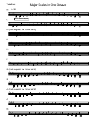 Tuba/Bass Major Scales in One Octave