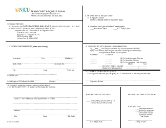 Document preview: Transcript Request Form - New Jersey City University - New Jersey