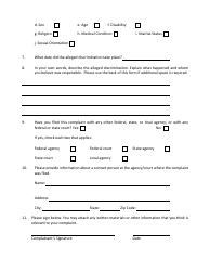 Civil Rights Complaint Form - City of Monrovia, California, Page 2