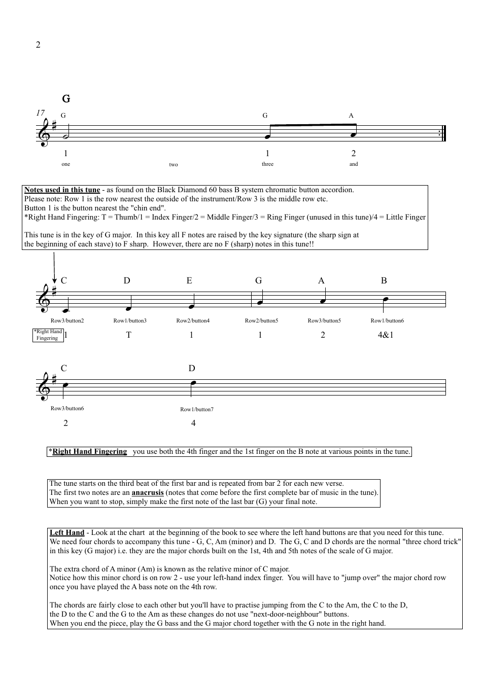 When a Knight Won His Spurs Accordion Sheet Music, Page 2