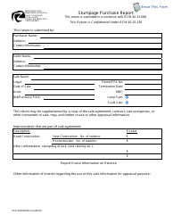 Document preview: Form REV62 0079E Stumpage Purchase Report - Washington